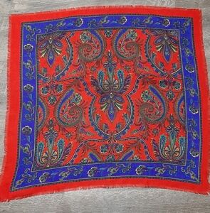 Vintage FairSet Square Multi Colored Scarf 30" x 30" Women's Made in Japan